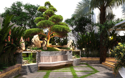 THI CÔNG CẢNH QUAN KHU BIỆT THỰ Vinhomes Central Park